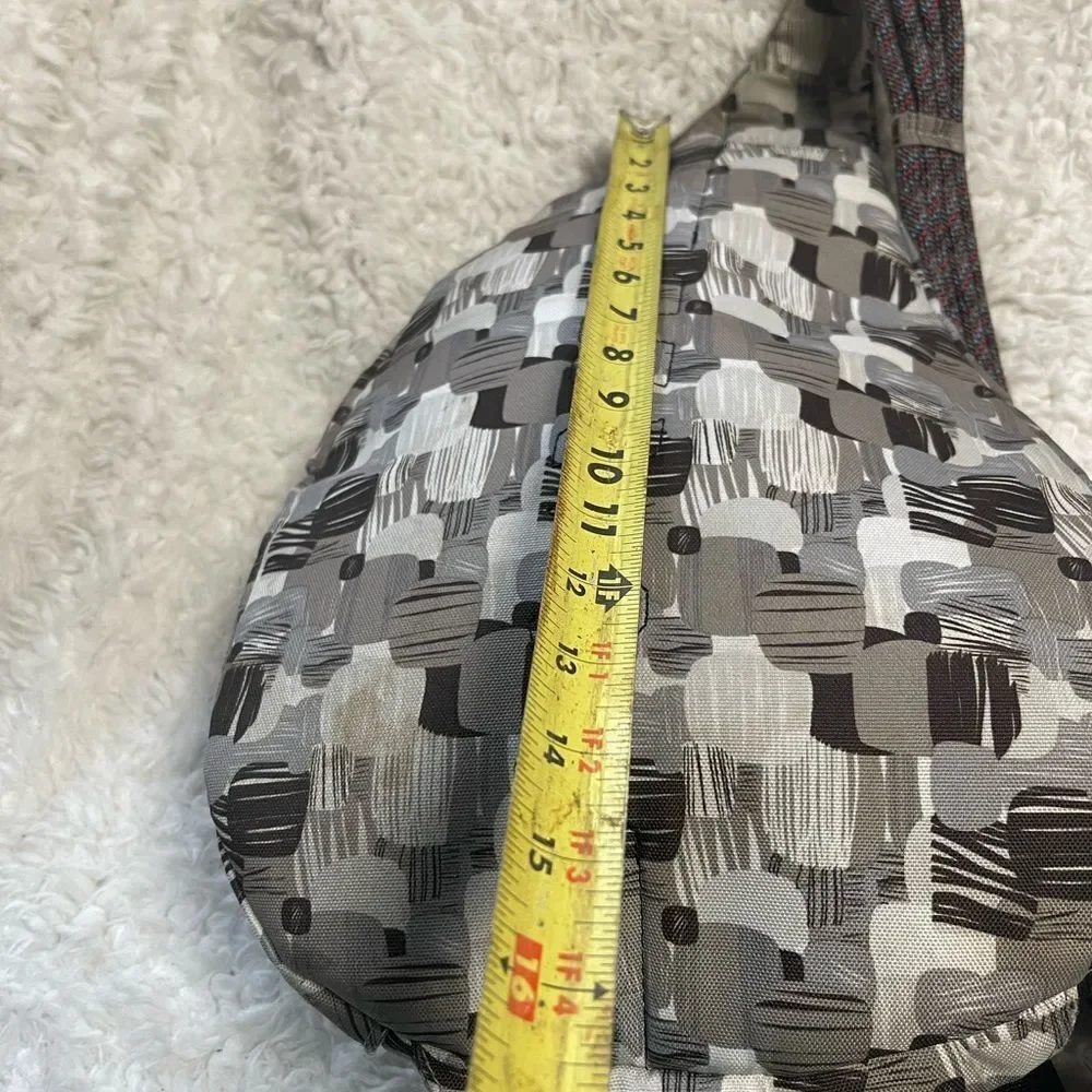 KAVU Rope Sling Bag Camouflage shades of gray.
